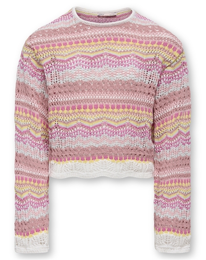 Kids Only - KOGLouise Structure Pullover Strik - Elegance/ Sunlight